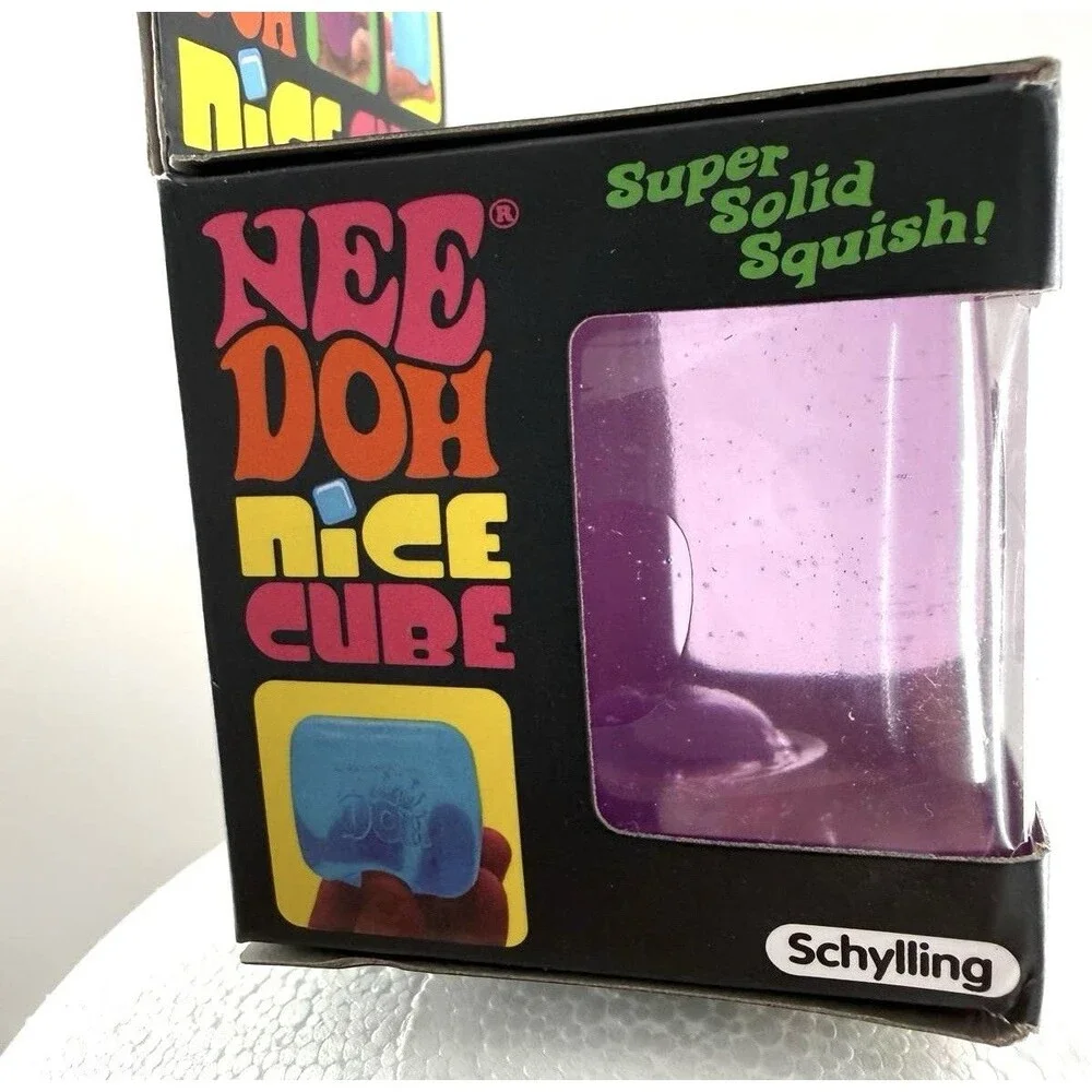 Nee Doh Nice Cube PURPLE Schylling Slow Squish Fidget Sensory Toy - Picture 8 of 9